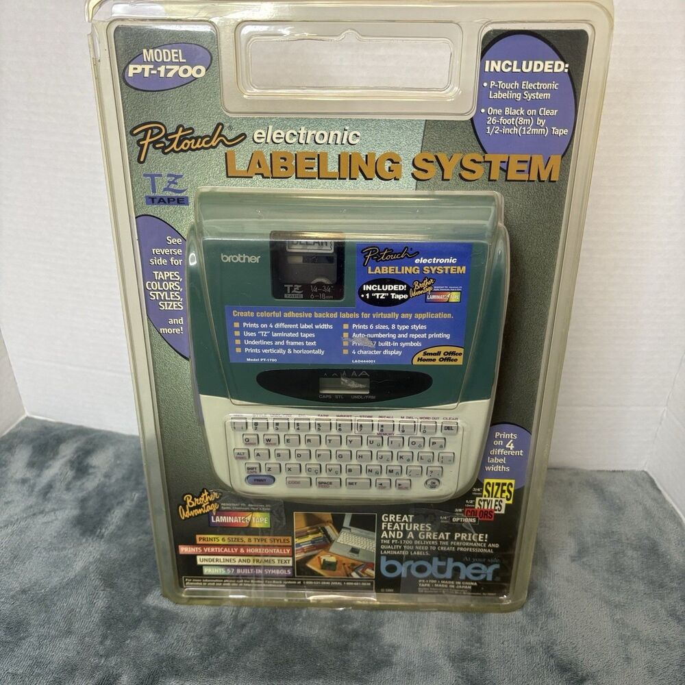 VTG. 1999 Brother P-Touch PT-1700 Electronic Labeling System  N.O.S.